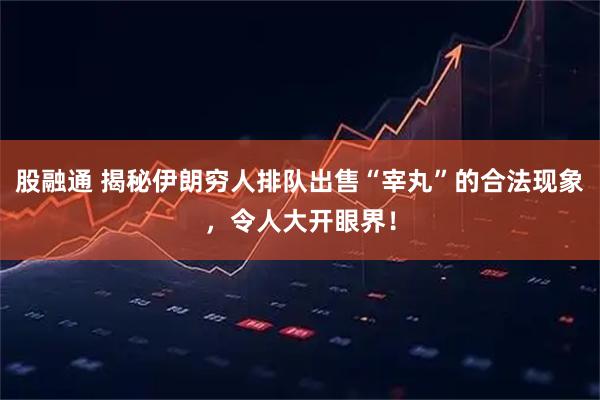 股融通 揭秘伊朗穷人排队出售“宰丸”的合法现象，令人大开眼界！