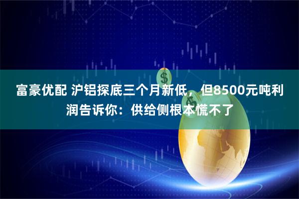 富豪优配 沪铝探底三个月新低，但8500元吨利润告诉你：供给侧根本慌不了